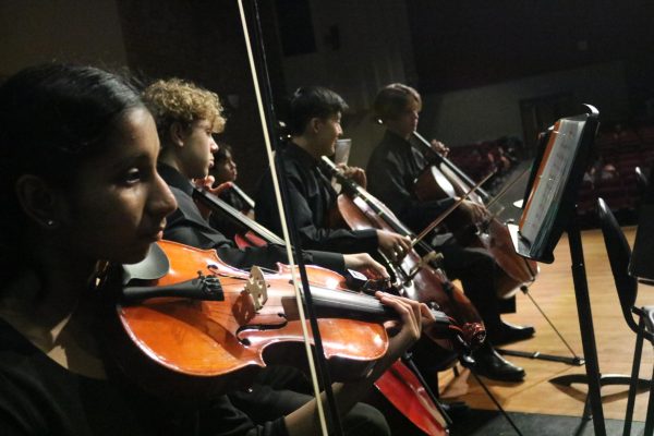 Freshman Shruti Varadarajan is part of the few orchestra members trying out for the Greater Dallas Youth Orchestra. GYDO is an opportunity for these young musicians to further fine tune their skills and get more practice playing in front of a large audience.