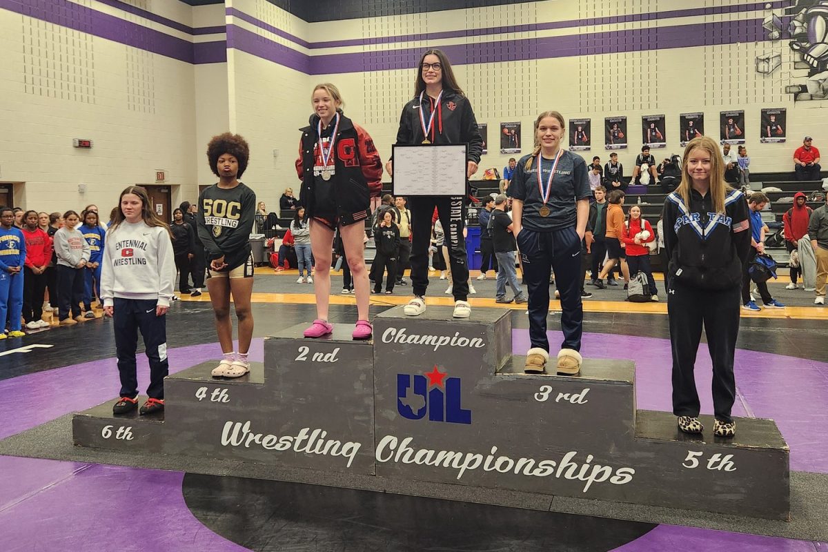 Wrestling competed in the 5A regionals on Saturday. Two Redhawks shined extra bright, placing first in their weight class.