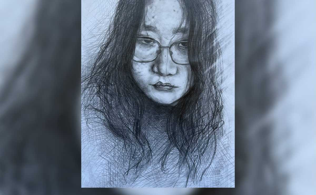 Isabella Wang “Undone” - “Undone”, created by Isabella Wang, was made using graphite pencils. Graphite pencils can be blended (which creates a softer look) or used to make harsh strokes (which add definition and a focal point to the piece).

(In order to make all images the same size some were stretched and blurred with the originally sized image centered).
