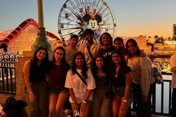 DECA students pose at Disney Worlds California Adventure park.