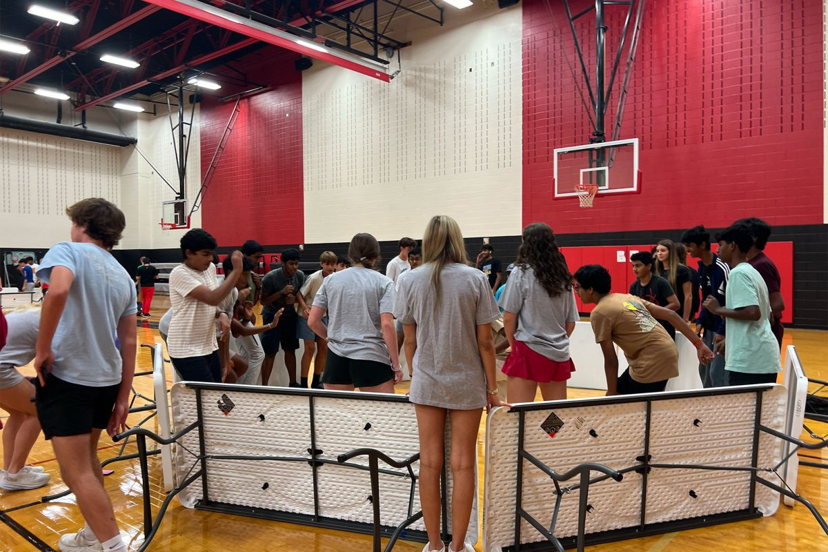 Student council held a gaga ball event during advisory on Tuesday. 