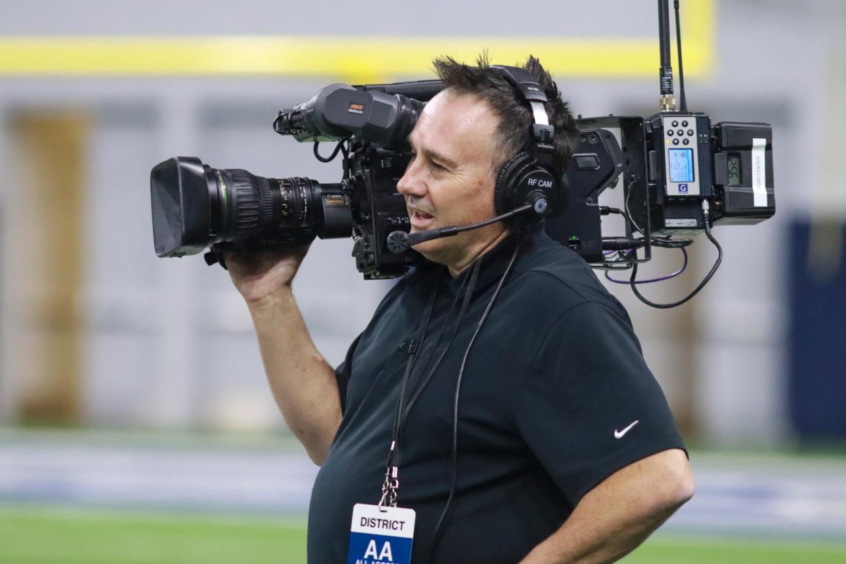 Newspaper and Broadcast Advisor Brian Higgins made a surprise appearance in the hit Netflix documentary America's Sweethearts: Dallas Cowboys Cheerleaders. Through his camera work at the Ford Center and AT&T, Higgin snuck his way on the screens of America. 