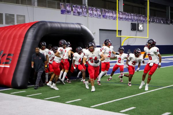 Running onto the field at the Ford Center, the Redhawks faced off against the Independence Knights on Thursday. Looking to end the team's 25-game losing streak, the Redhawks led 14-13 at the end of the third-quarter before Independence pulled away for a 35-14 win. 