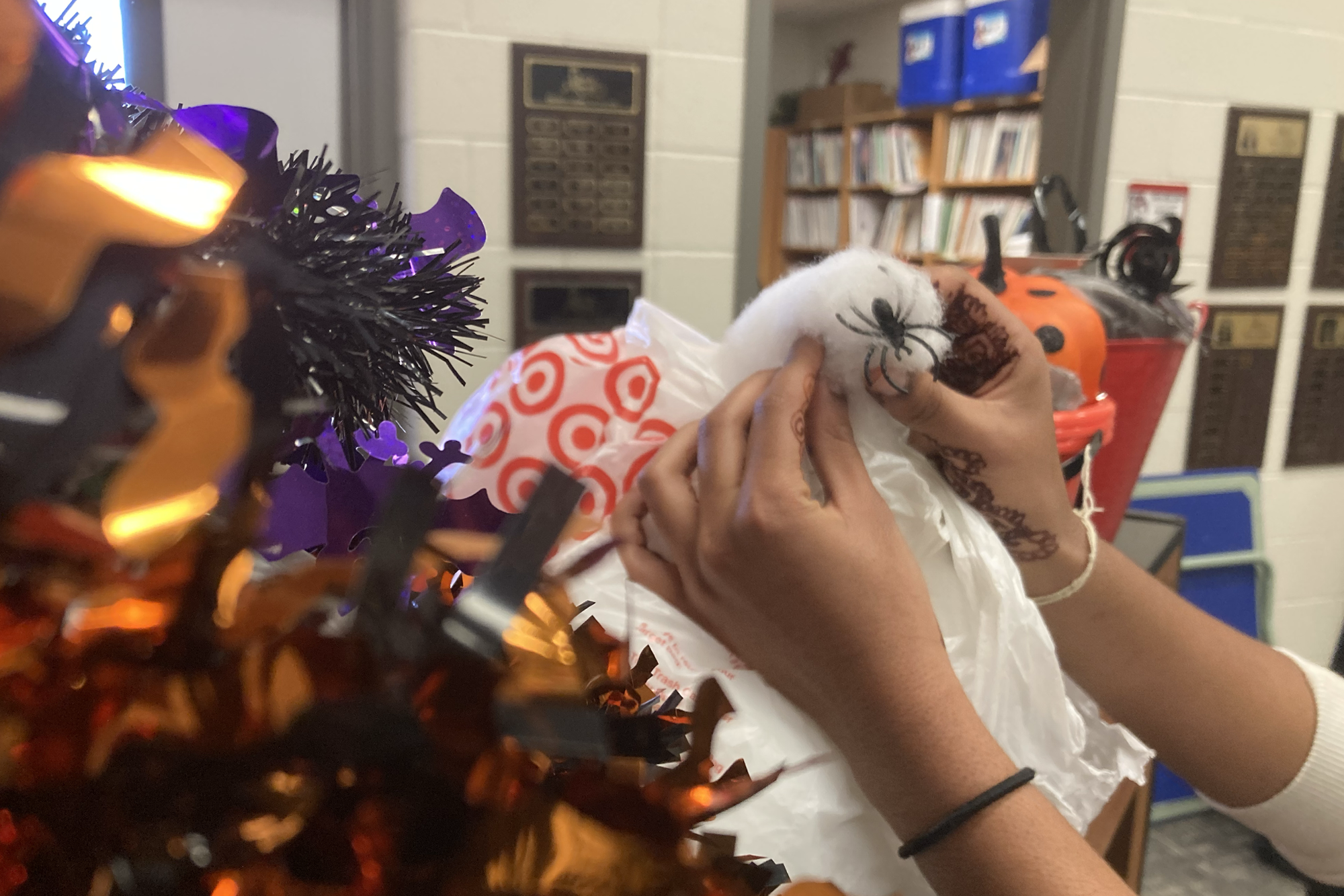 Orchestra students get a face full of pie for Falloween