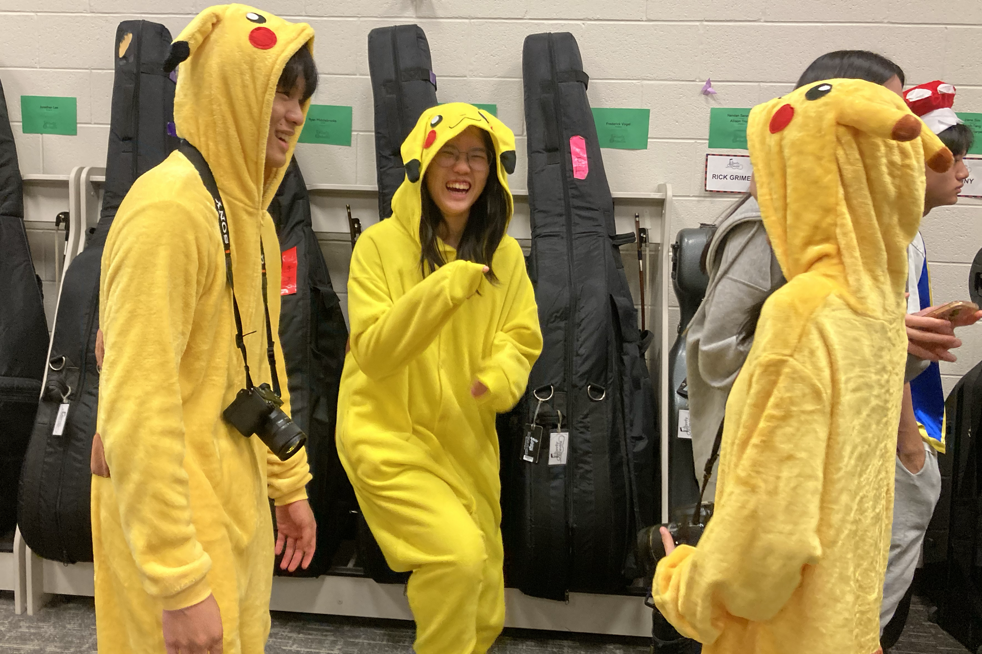 Orchestra students get a face full of pie for Falloween