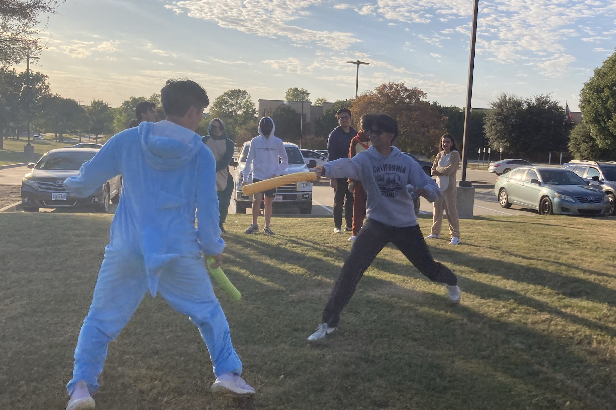 Orchestra students get a face full of pie for Falloween