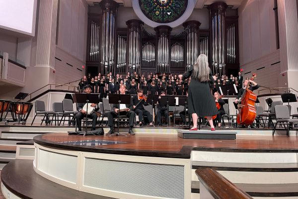 The Redhawk choir gives a joint performance with Independence and Centennial High School at St. Andrews Church, performing classical pieces in par with the Catholic Churches Latin origins. 