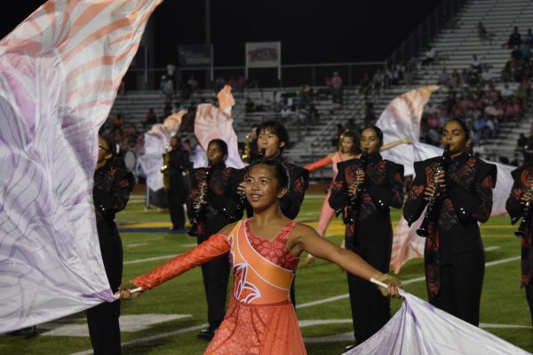 Mary Katherine Sacil has been on the Liberty Color Guard for three years and has risen to the rank of captain. 