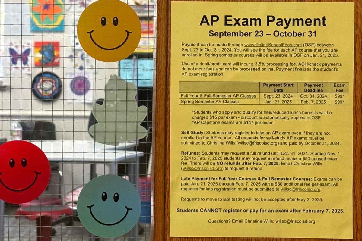 Students enrolled in AP classes must pay a $99 exam fee by Thursday, with exceptions for spring classes and AP Seminar/AP Research, as taking AP Exams can help earn college credit and enhance college applications.