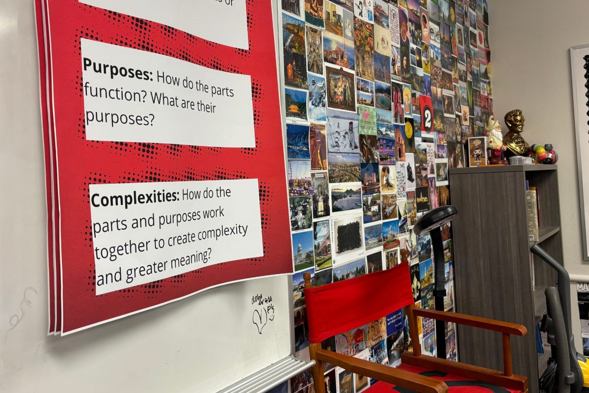 GT Humanities teacher Sarah Wiseman has decorated her classroom with 1,436 postcards from around the world, representing her lifelong collection and contributions from students and colleagues, to inspire cultural and academic exploration.