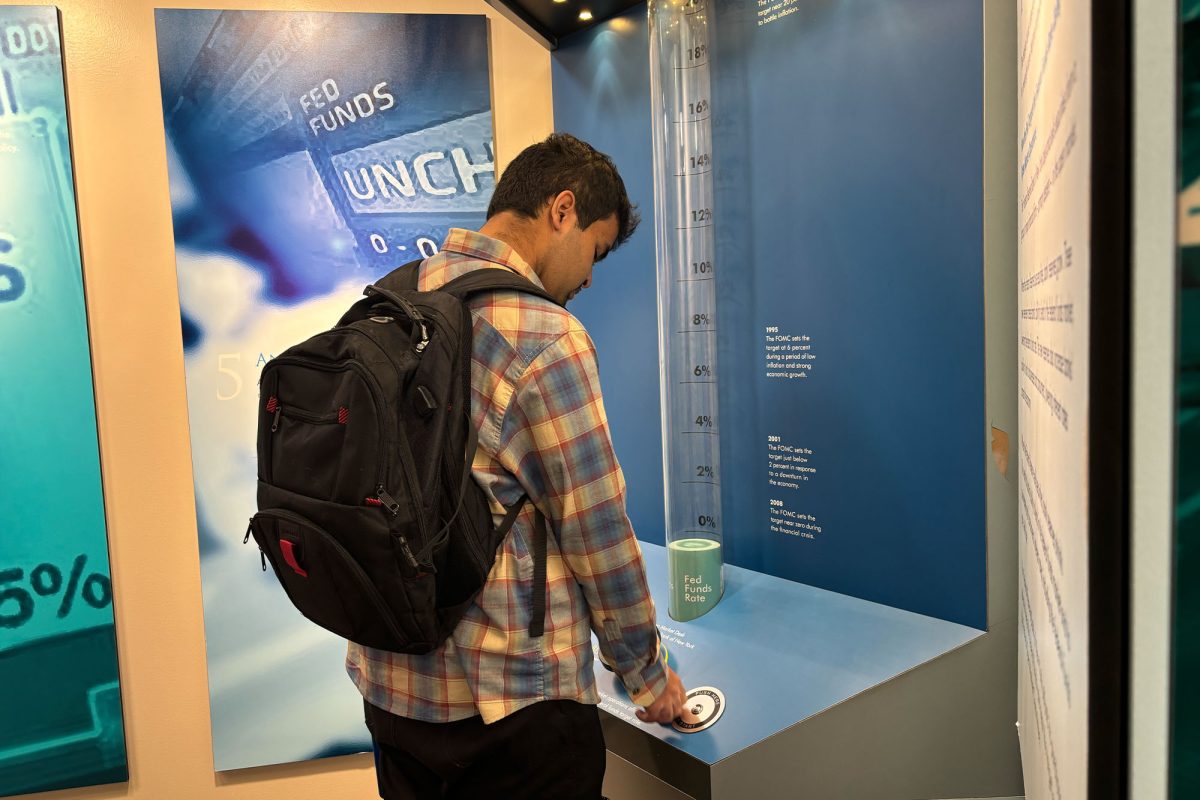 The Federal Reserve Bank offers interactive activities to teach students and visitors about how the banking system operate in the United States. 