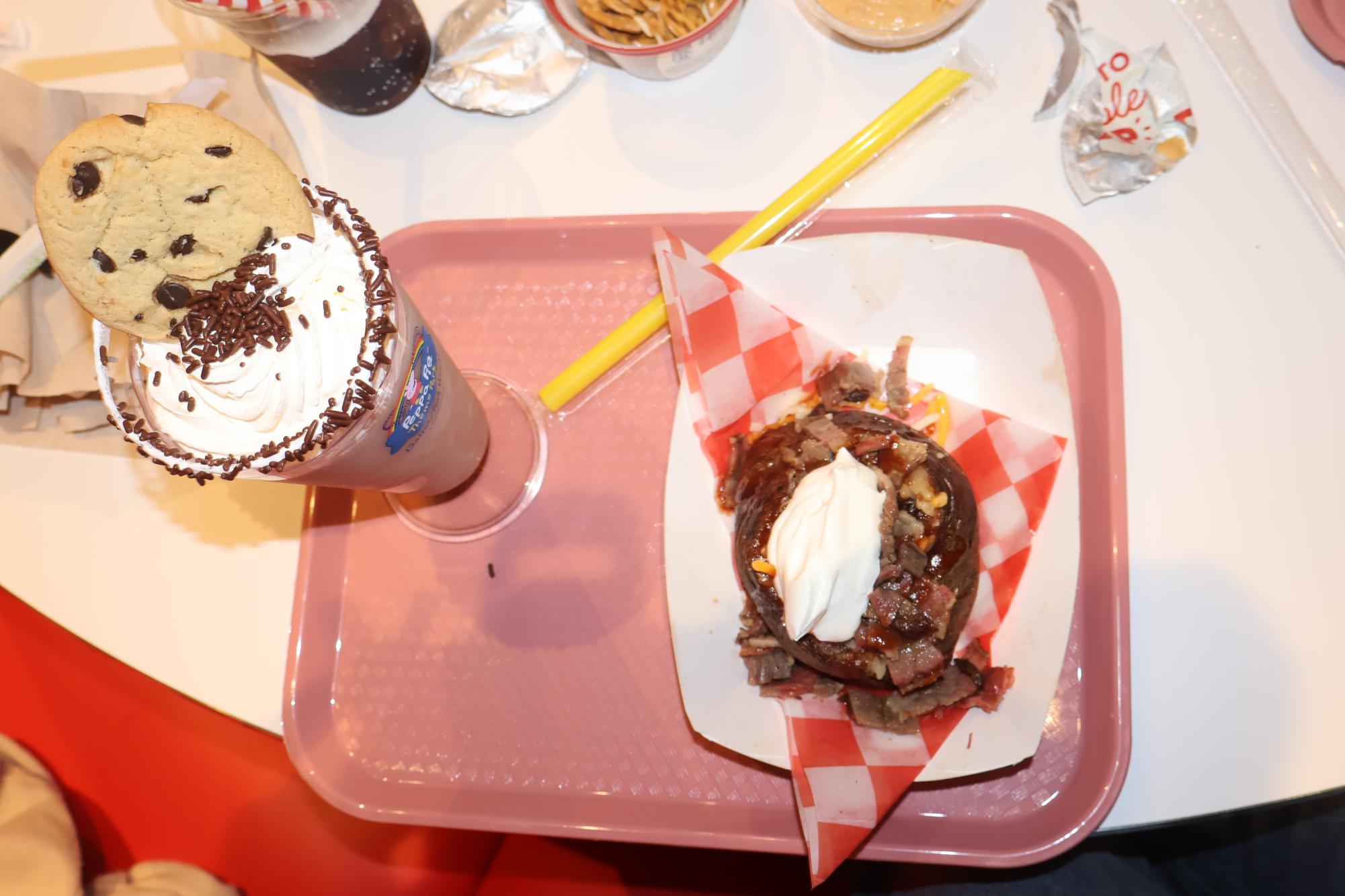 The baked potato dish at Ms. Rabbit's Diner.