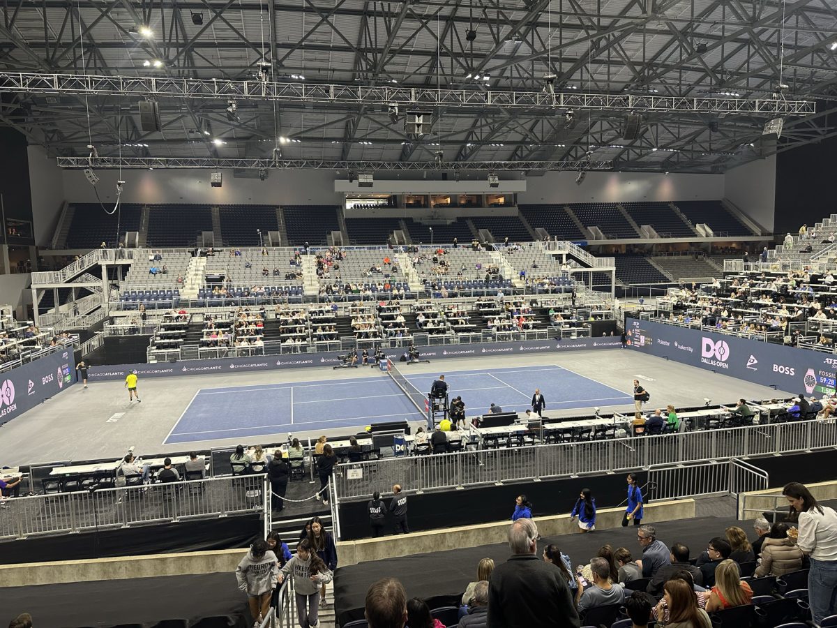 The indoor practice facility of the Dallas Cowboys and a home football stadium of Frisco ISD has been converted into a tennis facility for the Dallas Open Feb. 1-9. Previously held at SMU, this is the first year the tournament is being hosted in Frisco. 