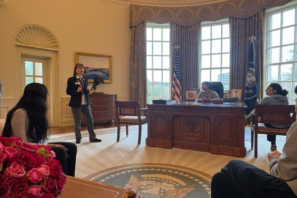 Students enrolled in AP United States Government and Politics visited the George W. Bush Presidential Library to learn more about democracy and the executive branch of the government. 