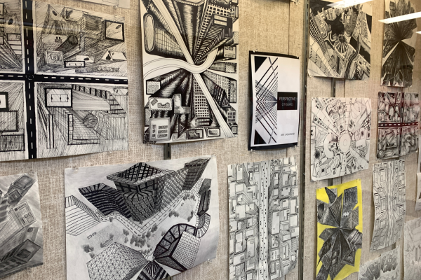 Redhawks' art isn't displayed just on campus anymore; it can also be found on display at the FISD Administration Building. Artwork from The Nest, Emerson High School, and both schools' feeder patterns have been on display at the admin building since Jan. 23, culminating on Tuesday's reception from 6 to 7 p.m.