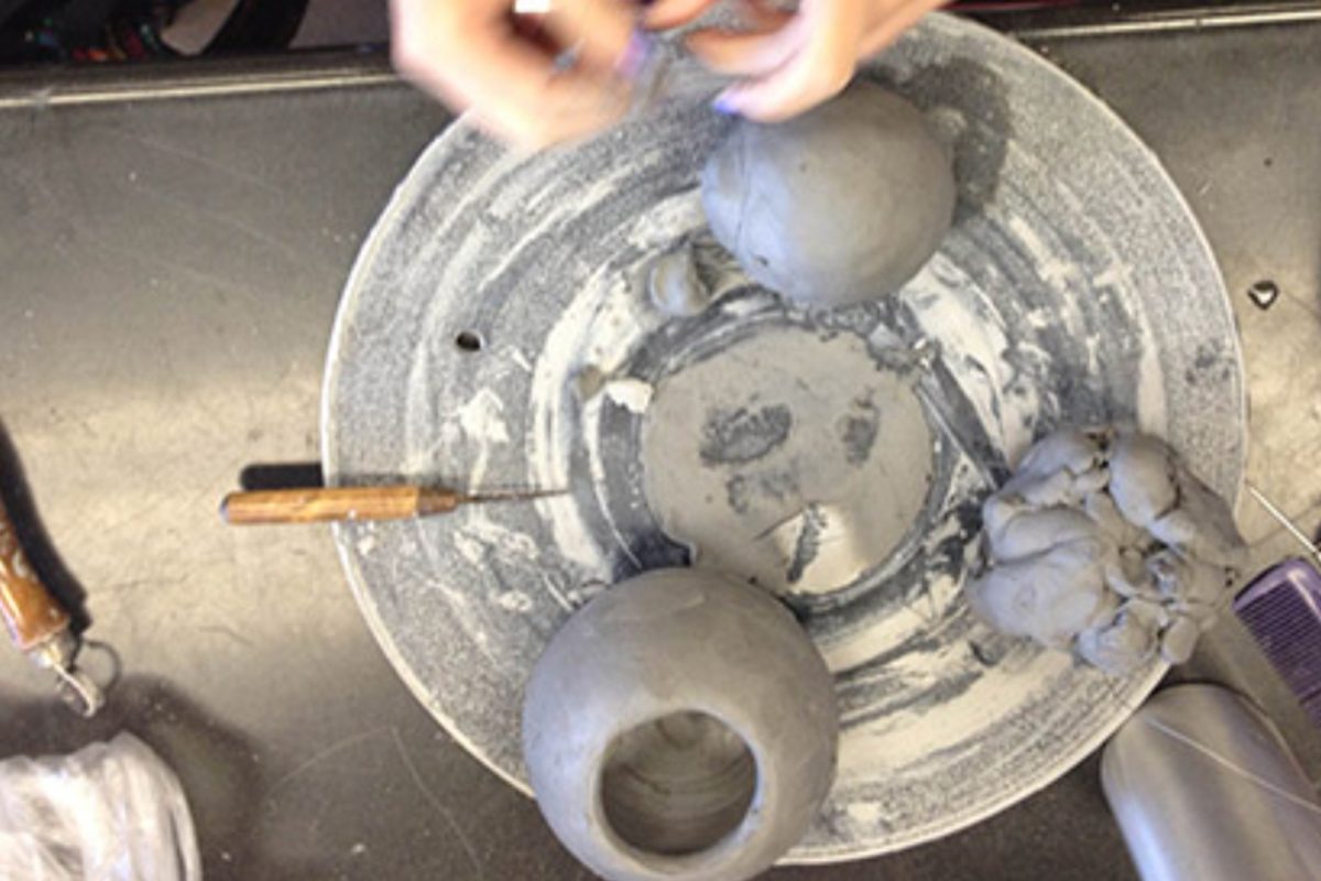 edhawks in ceramics are creating surrealist teapots as they explore a more creative aspect to art. “They’re making teapots that are kind of more on the creative side,” ceramics art teacher Elise Reed said. “They’re taking an interesting object and turning that into a teapot or combining two things to make it a little more crazy, quirky, and more bizarre. So they will turn out differently than regular teapots.”