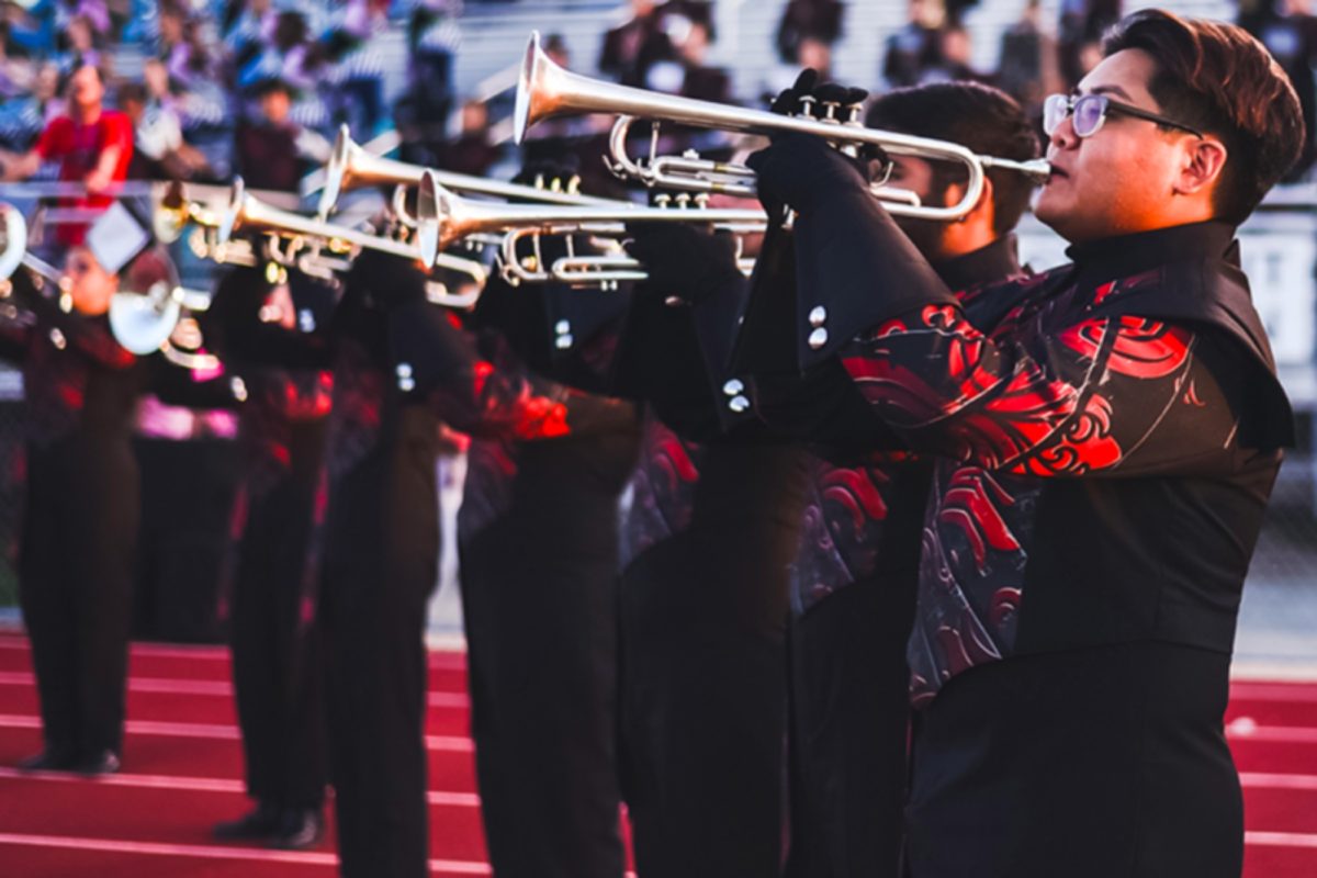 Marching bands from across the district will perform their full shows Tuesday night at the Ford Center in a special showcase, with tickets available via Hometown Ticketing.