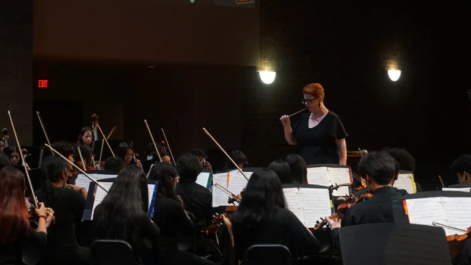Symphonic orchestra hopes to make an impact with Armond Vance Wimberly's R(E)volution, a none-minute tone poem that will be played at UIL and the Spring Concert. 