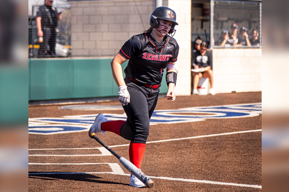 Taking time out of spring break didn’t slow down the softball team (5-1 in District 11-5A play), as the Redhawks won both of their games during that time. 
